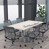 Skutchi Designs Rectangle 6 Person Conference Room Table, 36" X 6 ft. X 29", Driftwood HAR-REC-36X72-DOU-XD21